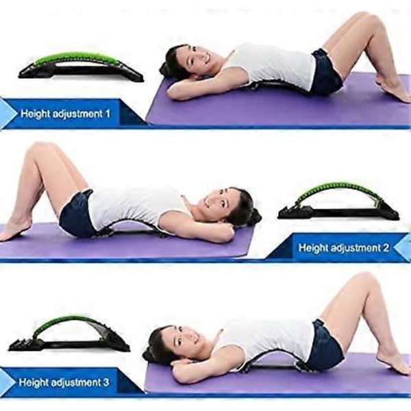 Blå Ryggmassageapparater, Magic Stretcher Träningsutrustning Stretchstöd, Lumbal Avslappningskompis, Stretcher Ryggsträckare, Lumbal Sträckare, Få