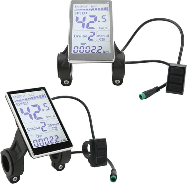 Elektrisk cykel LCD-måler 5 ben 24V 36V 48V 60V kompatibel med E-scooter M5 LCD-panel skærm til 31.8 22.2