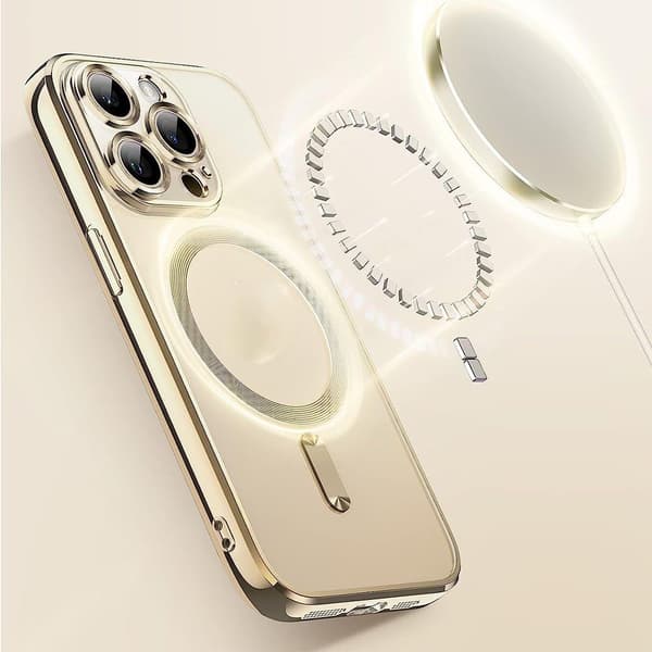 Etui til iPhone 14 Pro 6,1 tommer, fuld kamerabeskyttelse (Guld)