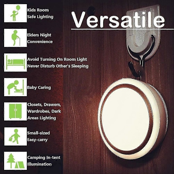 Genopladelig Touch Lampe med Timer, Dæmpbar Natlampe til Børneværelset, Trådløs Klæbelys NY