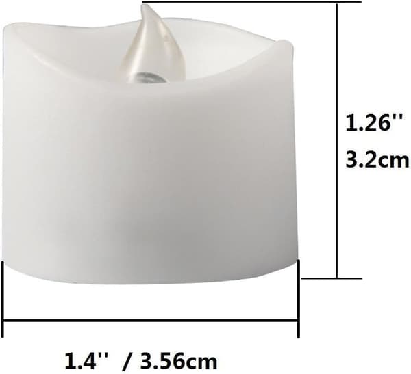 eLander LED telys flammeløst stearinlys med timer, 6 timer på og 18 timer av, 1,4 x 1,3 tommer, varmhvit, [12-pakning]