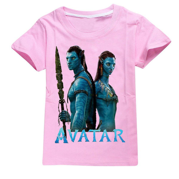 Kids Avatar 2 Way Of Water Lyhythihainen 100 % puuvillainen T-paita T-paidat Lahja Pink 150CM 9-10Y