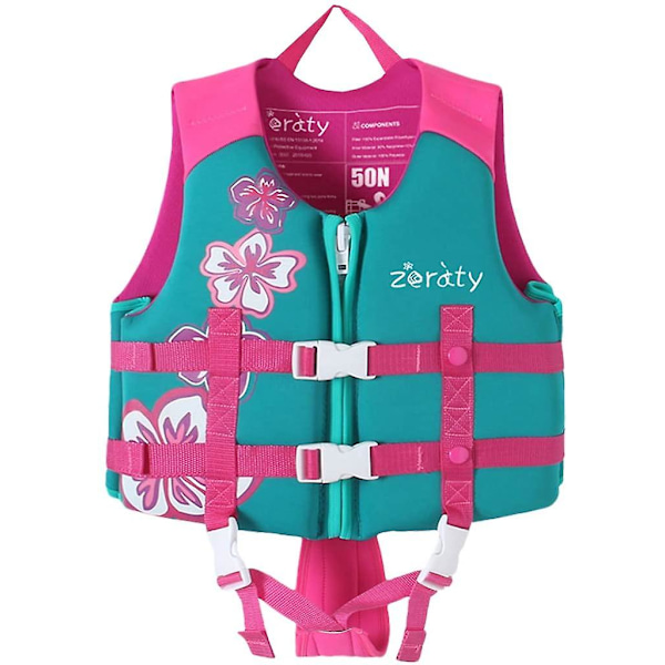 Svømmevest til børn Flydevest Flydesvømmehjælp Pink S