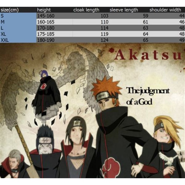 Sæt med 5 styks Cape Pandebånd Ring Kunai French Calendar Naruto