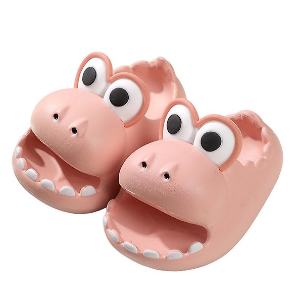 Söt Dinosaurie Hushålls Anti-Slip Tjock sula Barntofflor Sommar Pojkar Och Flickor Eva Baotou Baby Externt Bär Coola Tofflor Pink 170
