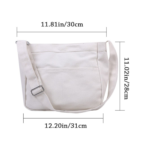 Olkalaukku Canvas käsilaukku VALKOINEN white