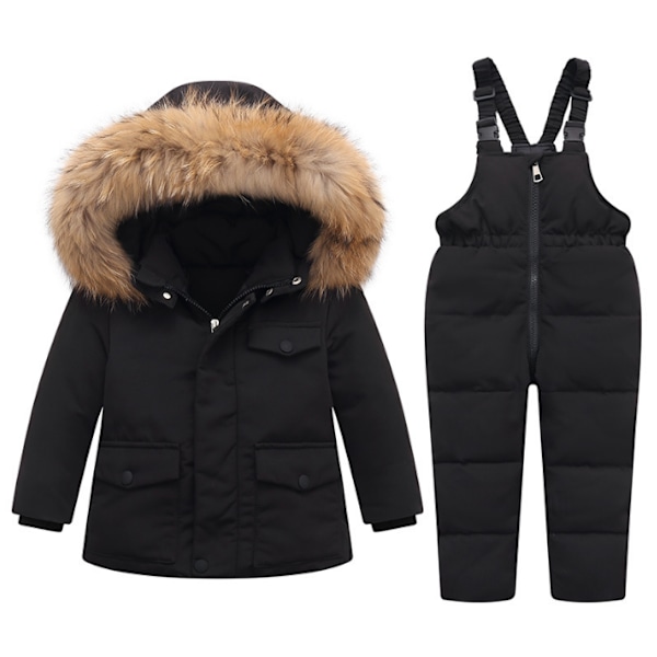 Baby vinter snödräkt, barnkläder set black 100cm