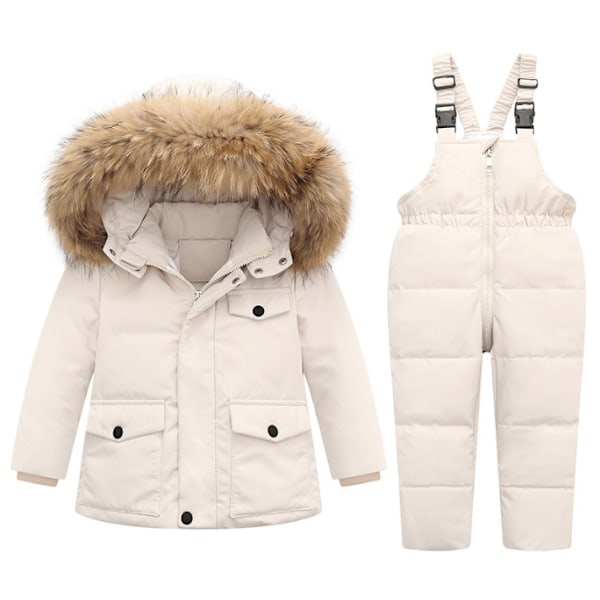 Baby vinter snödräkt, barnkläder set white 100cm
