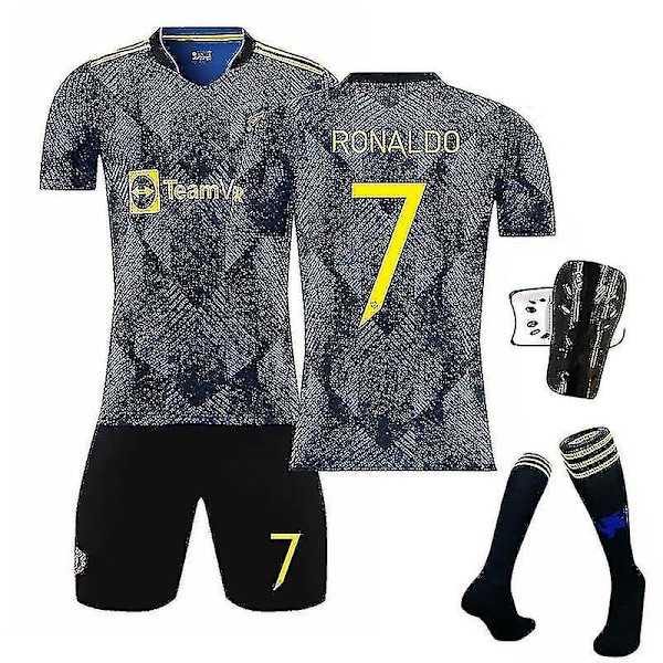 Manchester United-trøyesett Uefa bortetrøye 2021-22 RONALDO 7 For Kids 18 (100-110cm)