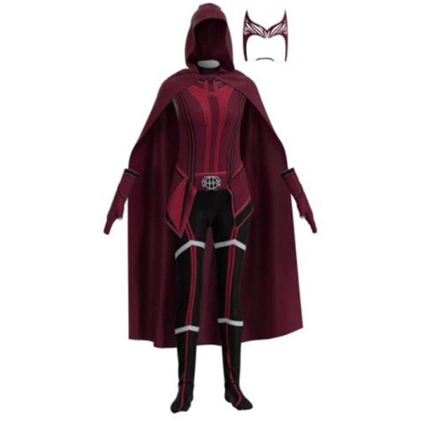 Scarlet Witch Kostym Outfit Halloween Cosplay Party Finklänning 2 130