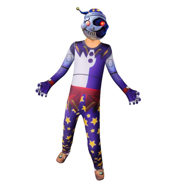 Sundrop Moondrop FNAF Jumpsuit Cosplay Halloween-kostyme for barn W 140cm