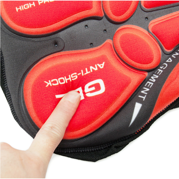 Pyöräilyalushousut 3D-pehmustetut pyöräilyshortsit miehille red M