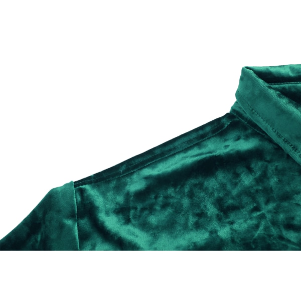 Långärmade för män printed Casual Button Down-skjortor green XL