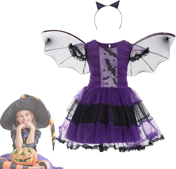 Fancy Witch Halloween Dress Up Set för barn