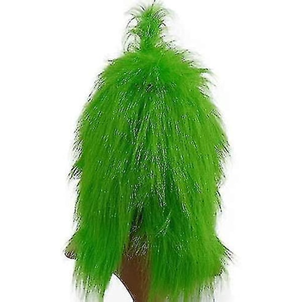 Maskekostyme med grønn pels Jul Cosplay Party Latex rekvisitter (maske 1)