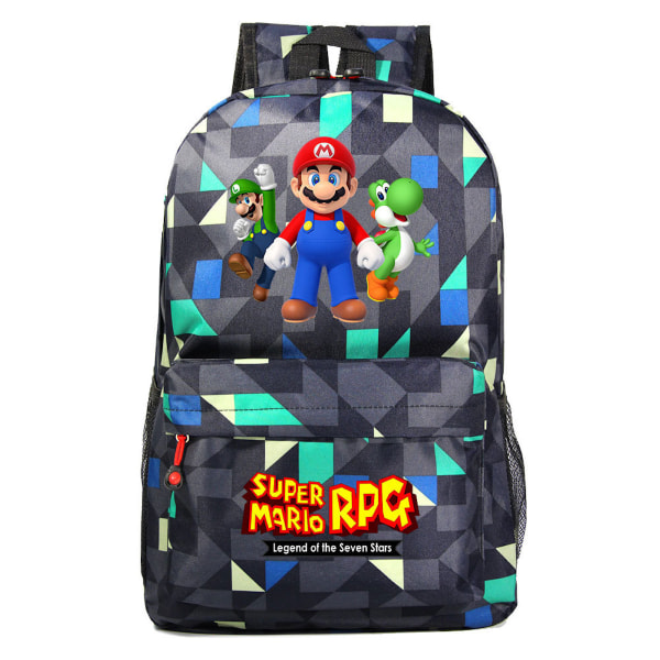 Mario Anime Skolerygsæk Afslappet Daypack Rygsæk Cool bogtaske