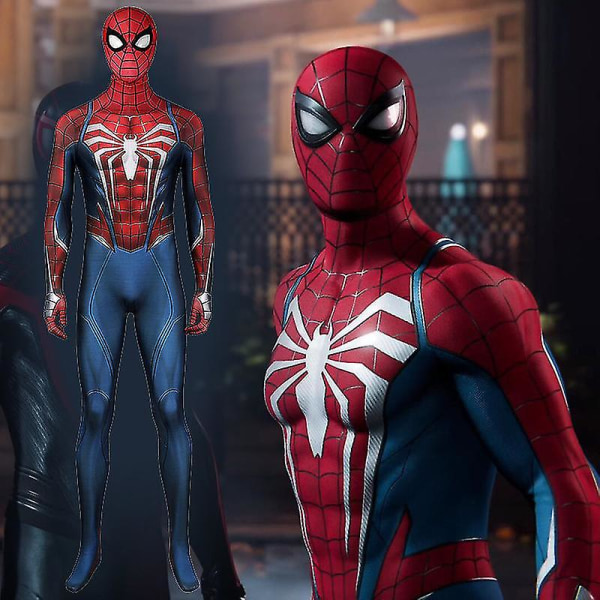 Män Pojke Spider Man Cosplay Kostym Party Jumpsuit Ps5 Spider-man 2 Finklänning 3XL