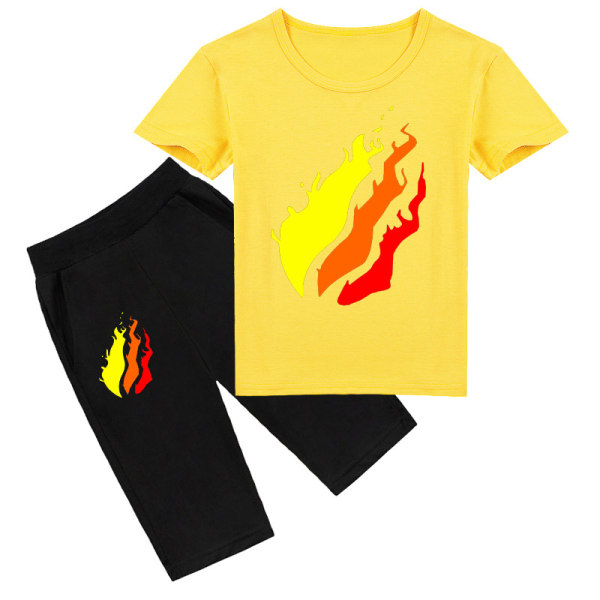 Prestonplayz Småbarn Casual T-shirt + Shorts Set F2 yellow 120cm
