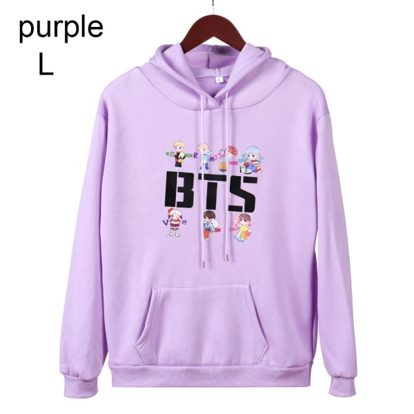 BTS Hættetrøjer Efterårstrøjer PURPE purple L