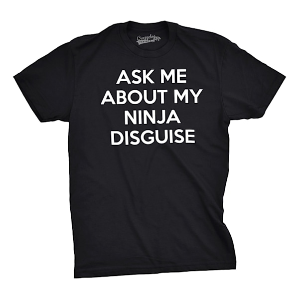Fråga mig om min Ninja Disguise Flip T-shirt Rolig kostym Graphi Black Naruto xs