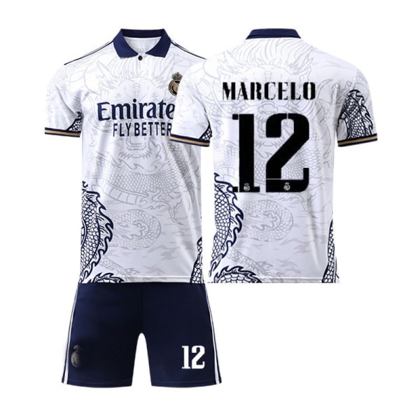 22 Real Madrid-trøye Dragon Print Edition NO. 12 Marcelo skjorte #S