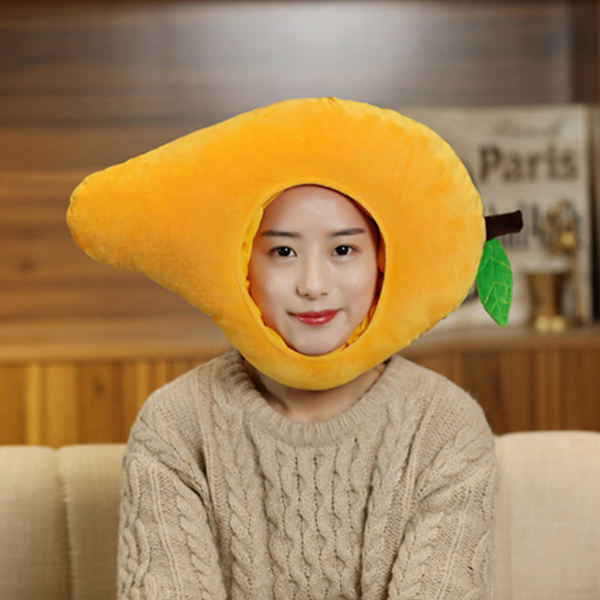 för kreativa mango form plysch hatt Rolig frukt fyllda huvudbonader Cosplay Party