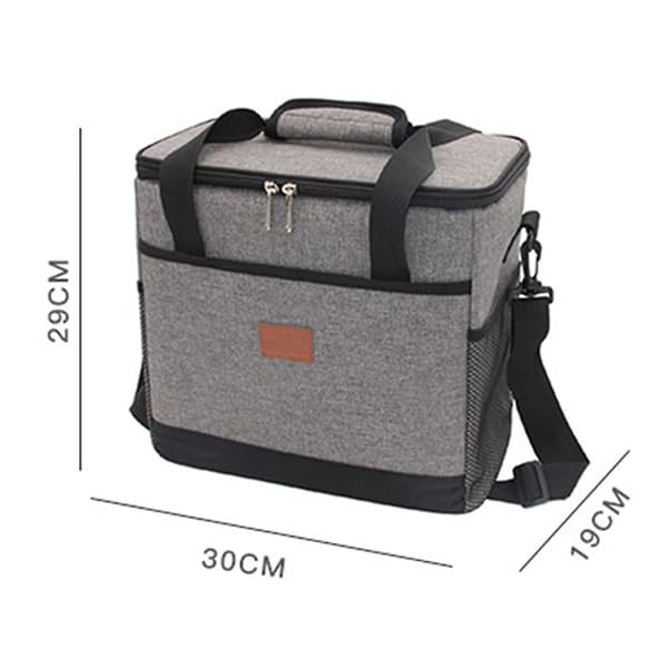 Matpose 15l/25l Isolert Lunchbox Soft Cooler Kjølepose Gray 15L