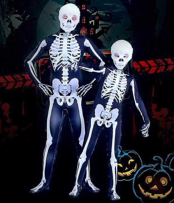 Halloween kostume skelet kostumer til børn og voksne 110