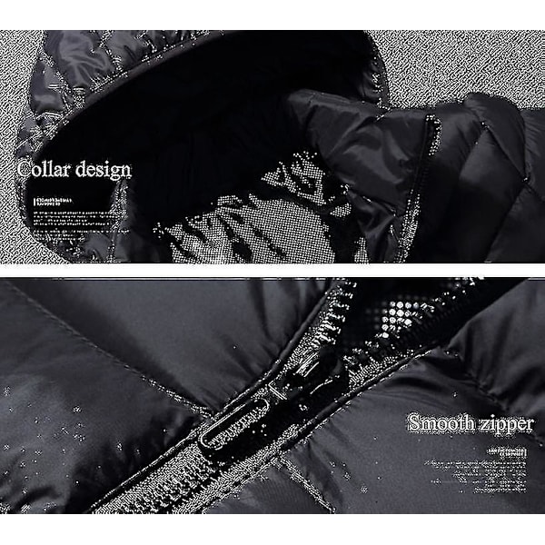 Lämmitetty takki, talvi ulkona lämmin sähkölämmitystakki, 8 lämmitysaluetta Black 4XL