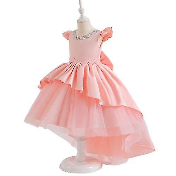 Tyttöjen prinsessamekko, prinsessa tyttöjen mekko hääjuhliin Pink 140