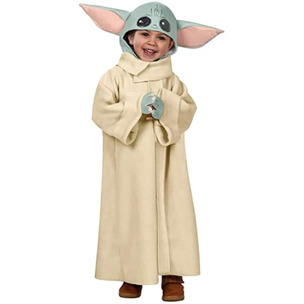Jule baby Yoda kostume, Mandalorian The Child Robe Coat Hat S