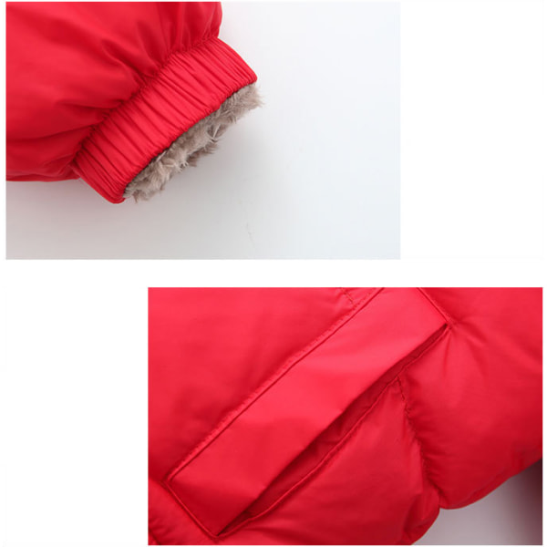 Baby vinter tykk varm jakke Sherpa Fleece hettejakke light green 120cm