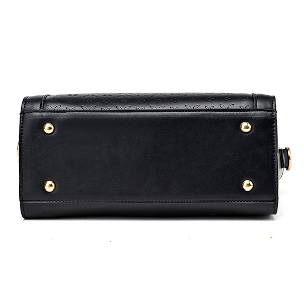Kvinders Crossbody-tasker i læder Classic Tote Daily Portable Svart 27x13x21cm/10.63x5.12x8.27"