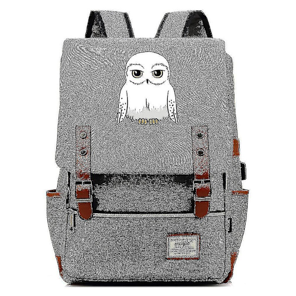 Verktygsväska 1st- Harry Potter Owl Tonåringar Skolväska USB Fritidsryggsäck