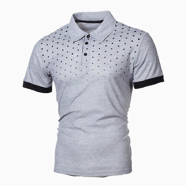 Kb Herr Pikétröja Herr Kortärmad Pikétröja Kontrastfärg Pikétröja Nya kläder Sommar Streetwear Casual Herr Toppar light grey Asia S 45-55 KG