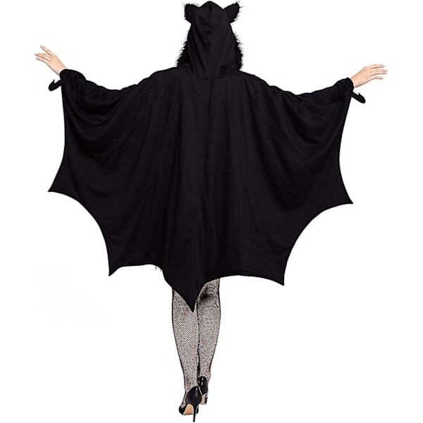 Halloween kostume kvinders flagermus Hyggelig sort dyr Voksen cosplay vampyr lynlåskjole L