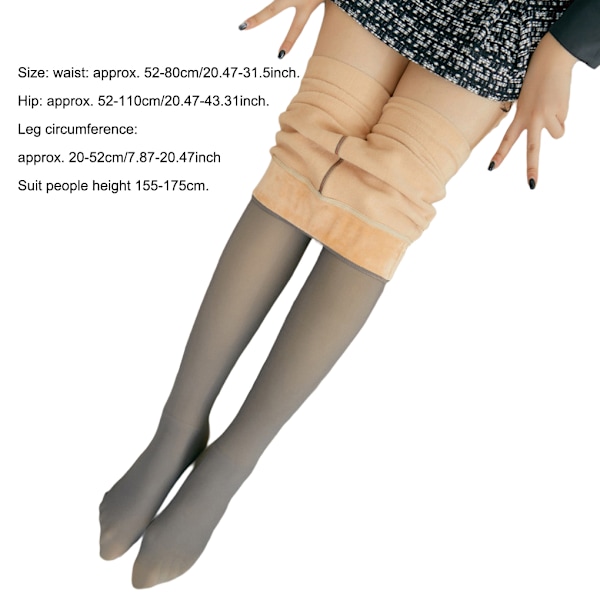 Naisten Lämpimät Leggingsit Elastiset Paksut Push Up Pants Vapaa-aika Ohut Type 5