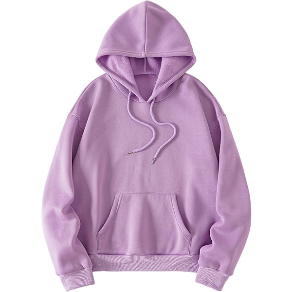 HAUFR Naisten kirjekuvioinen pitkähihainen kiristysnyörillinen huppari Purple Butterfly X-Small