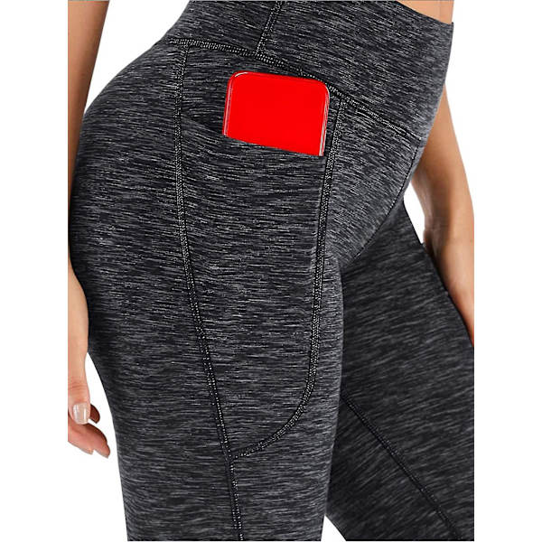 Kvinder Yoga Bukser Løse Brede Ben Bukserlommer gray XL