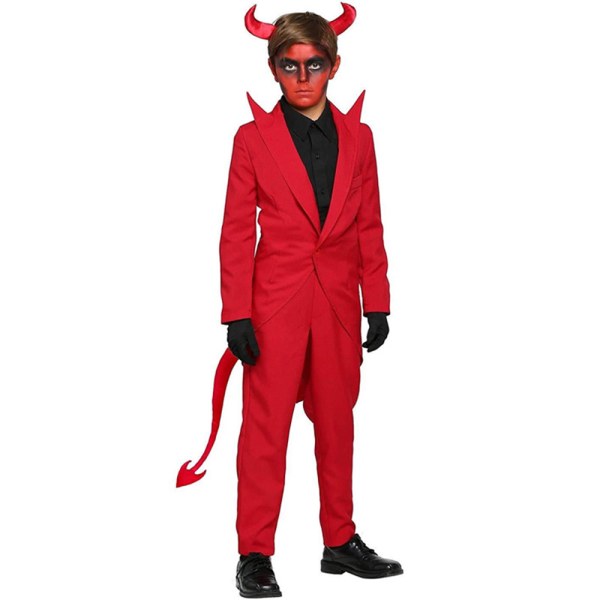 Cosplay Fin kostym Halloween Red Bull Devil Party Män Kvinnor Women L