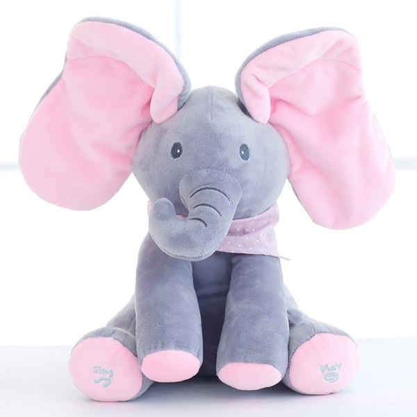 Peek-a-boo Elephant Baby Plyschleksak Pratar Sjungande Mjukleksak Ki