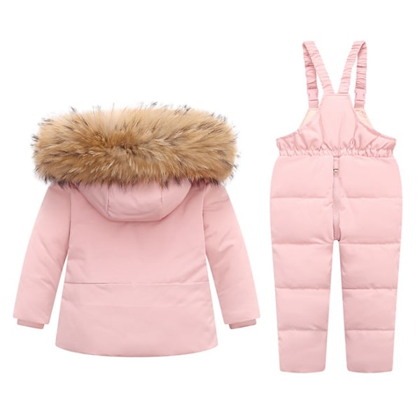 Baby vinter snödräkt, barnkläder set pink 100cm