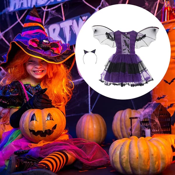 Fancy Witch Halloween Dress Up Set för barn