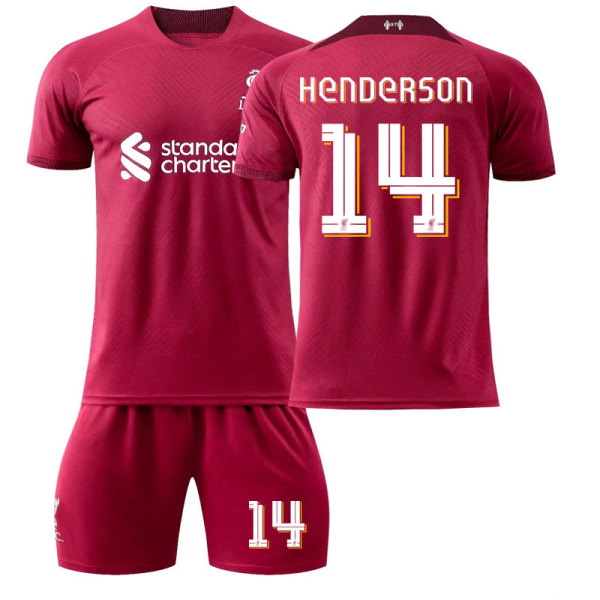 22 Liverpool fodboldtrøje NR. 14 Henderson trøje #XS