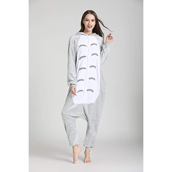 Unisex vuxenpyjamas Djurdräkt Cosplay One Piece Pyjamas (chinchilla dragkedja version)-S