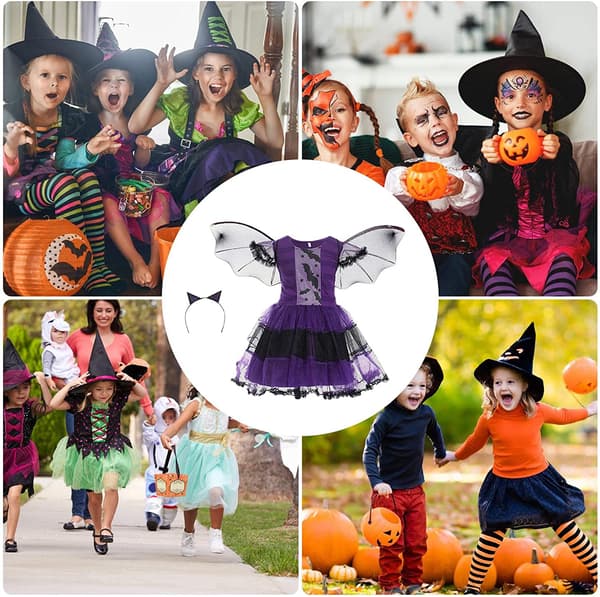 Fancy Witch Halloween Dress Up Set för barn
