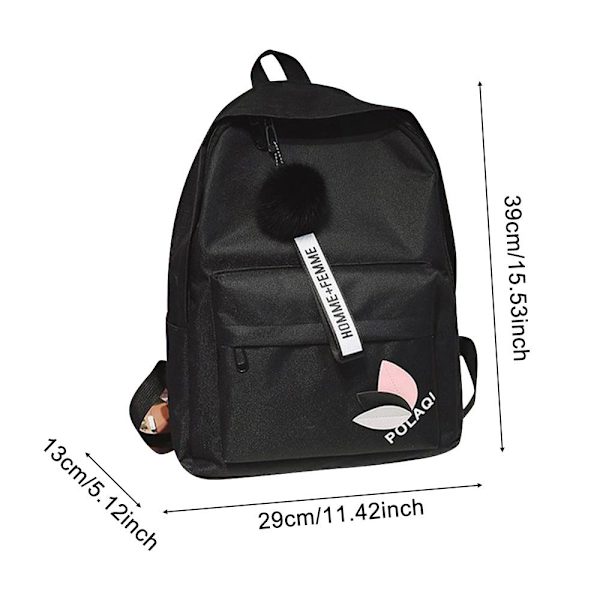 Printed Leaves Ryggsekk Ryggsekk SVART black