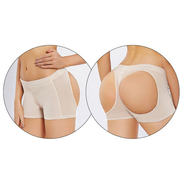 Kvinnliga Shapewear 2PCS Butt-lifting Mesh Underkläder white S40-48kg