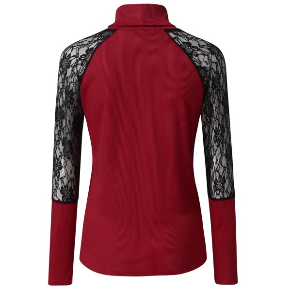 Naisten Naisten Joustava Slim Fit T-paita Tavalliset paidat Topit Red M