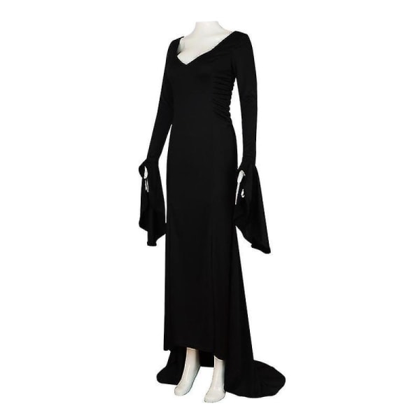 Morticia Addams Kostymekjole For Kvinner Halloween Cosplay S